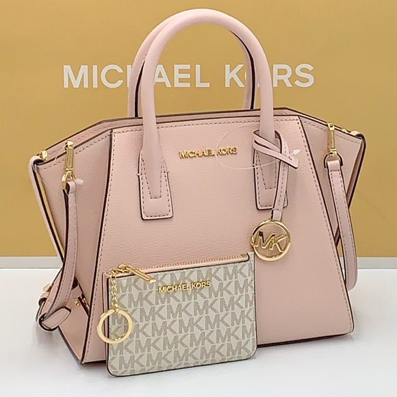 Michael Kors Handbags - Michael Kors Avril Small Leather Top-Zip Satchel and Small Wallet Coinpouch Set